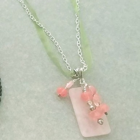 Custom Made Jewelry - Pink Agate Necklase